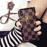 Fashion Square Lattice iPhone Cover Case