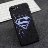 Man Series Coque For Apple iPhone X 6 6S 7 8 Plus Batman Superman Ironman Spiderman Captain American Soft TPU Relief Cover Cases