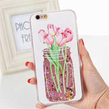 Luxury Cartoon Liquid Glitter Case for iPhone