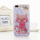 Luxury Cartoon Liquid Glitter Case for iPhone