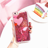 Luxury Cartoon Liquid Glitter Case for iPhone