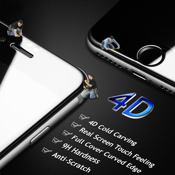 4D Screen Protector Tempered Glass For iPhone