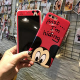 New Shell + Membrane Suit Cartoon Mickey Minnie For iphone X Case Soft silicone Cover For iphone 6S 7 8 Plus Phone Case Coque