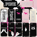 New Cute Girl Style PINK Dog Soft Silicon Case for iPhone 7 8 Plus X Phone Case for iPhone 6s 6 Plus 5s SE Coque Fundas VSPINK