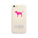 New Cute Girl Style PINK Dog Soft Silicon Case for iPhone 7 8 Plus X Phone Case for iPhone 6s 6 Plus 5s SE Coque Fundas VSPINK