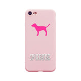 New Cute Girl Style PINK Dog Soft Silicon Case for iPhone 7 8 Plus X Phone Case for iPhone 6s 6 Plus 5s SE Coque Fundas VSPINK