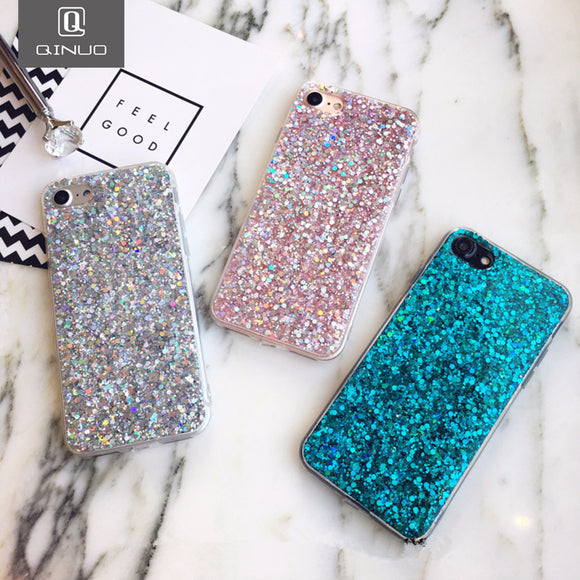 Silicone Bling Powder Soft Case For iPhone