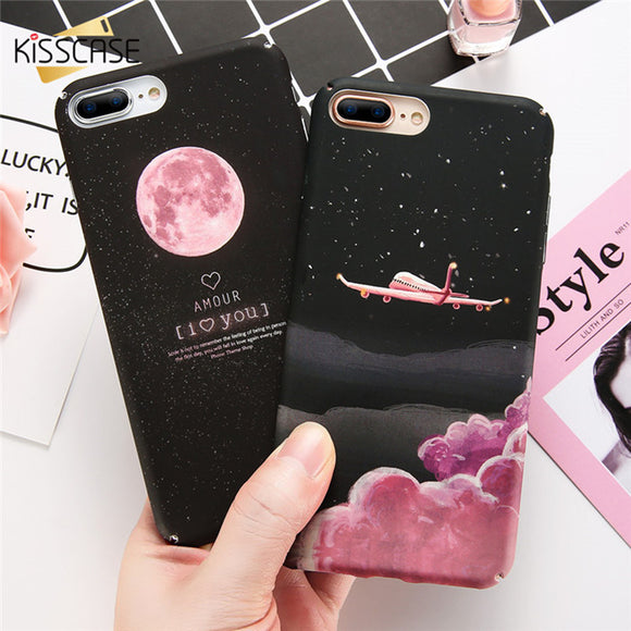 Aircraft Moon Starry Sky Fashion Case For iPhone