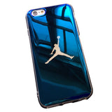 JAMULAR Flyman Jordan Case Cover for iPhone 7 6 6s Sport Blue-ray Soft Rubber Case for iphone X 8 7 Plus Protective Funda Coque