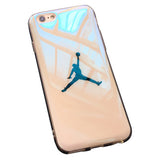 JAMULAR Flyman Jordan Case Cover for iPhone 7 6 6s Sport Blue-ray Soft Rubber Case for iphone X 8 7 Plus Protective Funda Coque