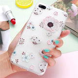 3D Relief Floral Phone Case For iPhone
