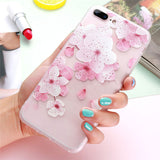 3D Relief Floral Phone Case For iPhone