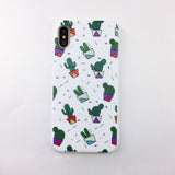 Leaf and Cactus Plants Print iPhone Cover Case