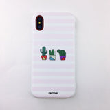 Leaf and Cactus Plants Print iPhone Cover Case