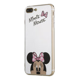 Original Cute Cartoon Minnie Mirror Silicone Cases for iPhone X 6 6s Case TPU Mickey Mouse Case for iPhone 7 8 5 5s SE Case