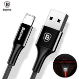 5Pcs/Lot LED Light USB Charger Cable For iPhone