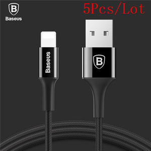 5Pcs/Lot LED Light USB Charger Cable For iPhone