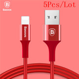 5Pcs/Lot LED Light USB Charger Cable For iPhone
