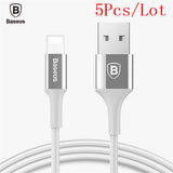 5Pcs/Lot LED Light USB Charger Cable For iPhone