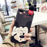 3D Cartoon Mickey Minnie Mouse iPhone Cover Capa Funda Case