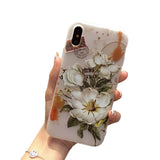 3D Flower Emboss iPhone Cover Case