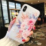 3D Flower Emboss iPhone Cover Case