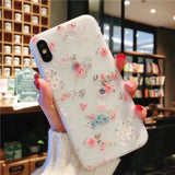 3D Flower Emboss iPhone Cover Case