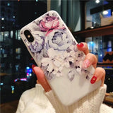 3D Flower Emboss iPhone Cover Case