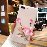 3D Flower Emboss iPhone Cover Case