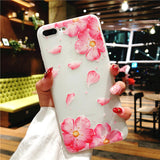 3D Relief Flower Luxury iPhone Cover Case