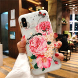 3D Relief Flower Luxury iPhone Cover Case