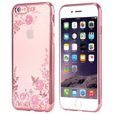 Bling Floral Silicon Case For iPhone