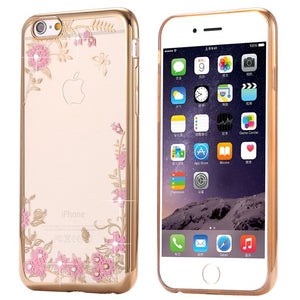 Bling Floral Silicon Case For iPhone