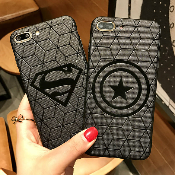 Marvel Avengers Captain America Shield Superhero Case for iPhone 6 6s 7 8 Plus X 10 Silicone Rubber Cover Ironman Comic capinhas