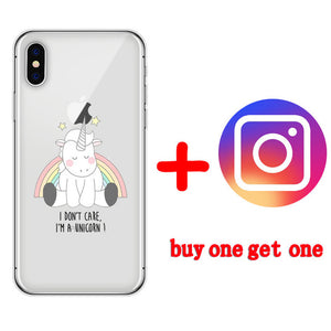 Cute Unicorn Cartoon iPhone Cover Case