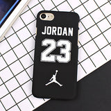 JAMULAR Slim NBA Matte Case For iPhone X 7 6 6S Plus Hard Plastic Back Cover Jordan Case For iphone 7 8 6 6s Plus 5s SE Cover