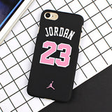 JAMULAR Slim NBA Matte Case For iPhone X 7 6 6S Plus Hard Plastic Back Cover Jordan Case For iphone 7 8 6 6s Plus 5s SE Cover