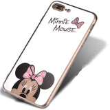 JAMULAR Cartoon Mickey Mouse Mirror Phone Cases for iPhone 6 6s Plus SE 5S Silicone Soft Back Cover for iPhone 7 8 Plus X Case