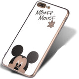 JAMULAR Cartoon Mickey Mouse Mirror Phone Cases for iPhone 6 6s Plus SE 5S Silicone Soft Back Cover for iPhone 7 8 Plus X Case