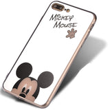 JAMULAR Cartoon Mickey Mouse Mirror Phone Cases for iPhone 6 6s Plus SE 5S Silicone Soft Back Cover for iPhone 7 8 Plus X Case