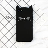 OLLIVAN For iPhone 7 case Cute 3D Moustache Cat case for iPhone 5S 6 5 6s plus case Soft Silicon Back Cover for iPhone 7 8 plus