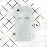 OLLIVAN For iPhone 7 case Cute 3D Moustache Cat case for iPhone 5S 6 5 6s plus case Soft Silicon Back Cover for iPhone 7 8 plus