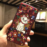 Kerzzil Snow White Mermaid Cute Case For iPhone7 6 6s Plus 3D Relief Cartoon Hard PC Phone Back Cover Case For iPhone X 6 8  6S