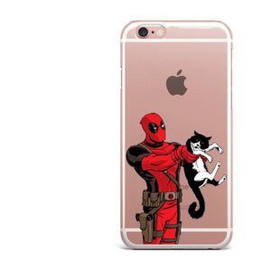 Phone case Funny Spiderman Comics Deadpool soft TPU clear case cover for Apple iPhone X 8 7 7plus 6 6S 6plus 5S SE coque fundas